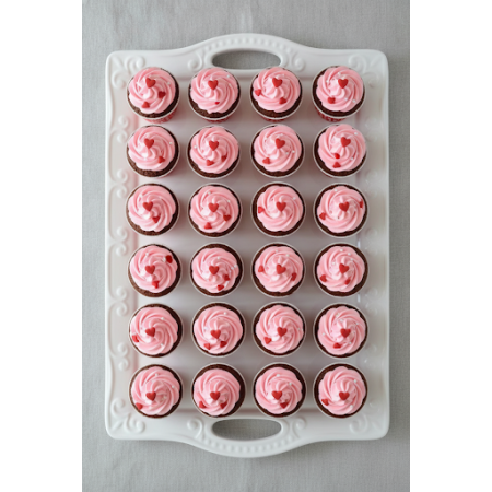 PINK HEART CUP CAKE SET 15 pc - 4 PINK HEART CUP CAKE SET 15 pc | Op maat gemaakte mand