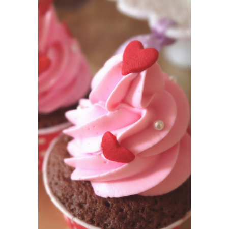 PINK HEART CUP CAKE SET 15 pc - 7 PINK HEART CUP CAKE SET 15 pc | Op maat gemaakte mand