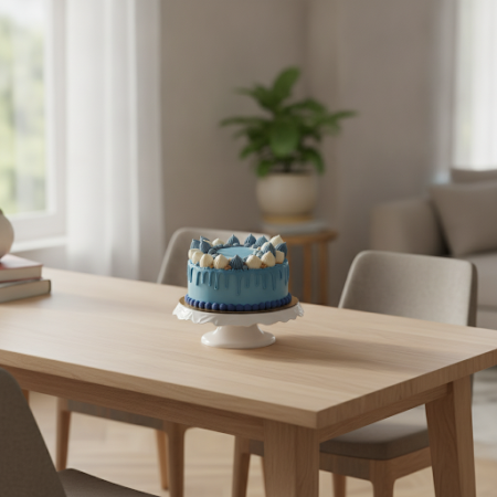 BLUE ON THE  SEA CAKE 1500 gram (4 p delivery in 2 day) - 6 BLUE ON THE  SEA CAKE 1500 gram (4 p delivery in 2 day) - Cistella F