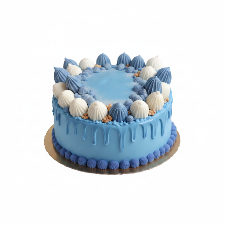 BLUE ON THE  SEA CAKE 1500 gram (4 p delivery in 2 day) - 7 BLUE ON THE  SEA CAKE 1500 gram (4 p delivery in 2 day) - Cistella F
