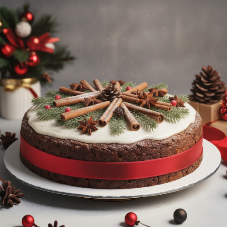 Christmas Cake 1100g – Festive Celebration Dessert in Pattaya Christmas Cake 1100g – Festive Celebration Dessert in Pattaya