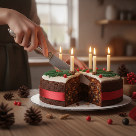 Christmas Cake 1100g – Festive Celebration Dessert in Pattaya Christmas Cake 1100g – Festive Celebration Dessert in Pattaya