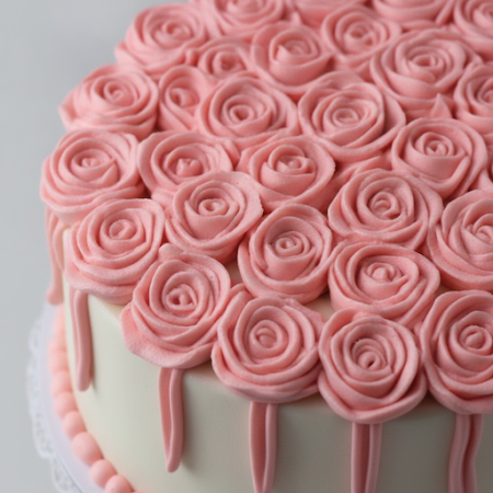 Rose Flower Cake 1100g – Elegant Floral Celebration Dessert in Pattaya Rose Flower Cake 1100g – Elegant Floral Celebration Desse