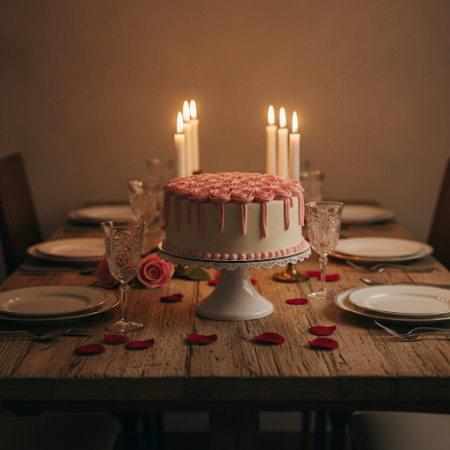 Rose Flower Cake 1100g – Elegant Floral Celebration Dessert in Pattaya Rose Flower Cake 1100g – Elegant Floral Celebration Desse