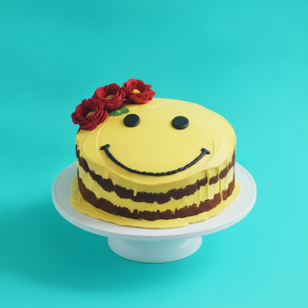 Smile Icon Cake 1100g – Fun Celebration Dessert in Pattaya Smile Icon Cake 1100g – Fun Celebration Dessert in Pattaya