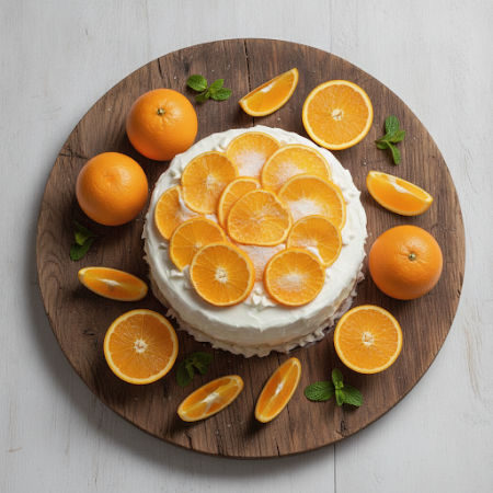 Full Orange Cake 1500g – Fresh Citrus Celebration Dessert in Pattaya Full Orange Cake 1500g – Fresh Citrus Celebration Dessert i