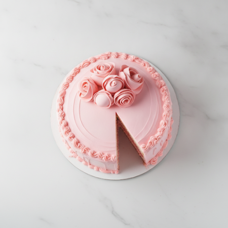 Cake 1500g (4 Portion) – Elegant Pink Celebration Dessert in Pattaya Cake 1500g (4 Portion) – Elegant Pink Celebration Dessert i