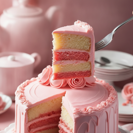 Cake 1500g (4 Portion) – Elegant Pink Celebration Dessert in Pattaya Cake 1500g (4 Portion) – Elegant Pink Celebration Dessert i