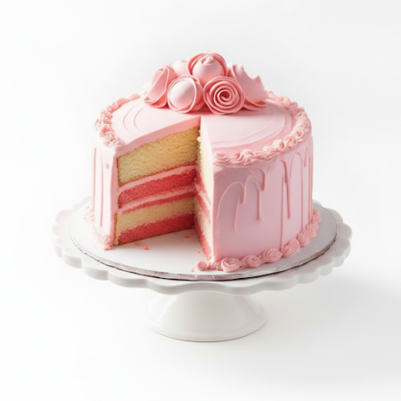 Cake 1500g (4 Portion) – Elegant Pink Celebration Dessert in Pattaya Cake 1500g (4 Portion) – Elegant Pink Celebration Dessert i
