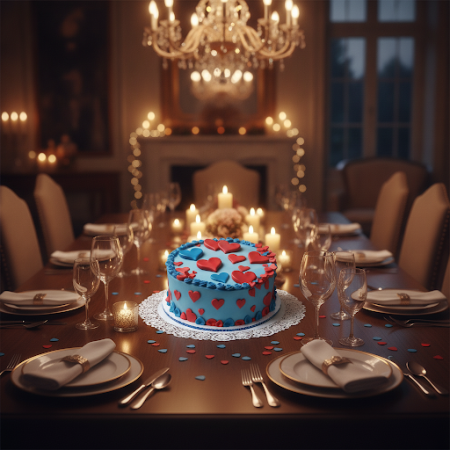 BLUE RED HEART CAKE 1500 gram - 5 BLUE RED HEART CAKE - 1500g | GâteauxIndulgez-vous dans notre BLUE RED HEART CAKE 1500 gram, u