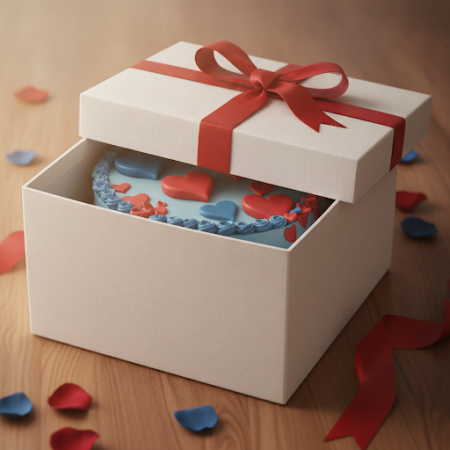 Blue Red Heart Cake 1500g – Romantic Celebration Dessert in Pattaya Blue Red Heart Cake 1500g – Romantic Celebration Dessert in 