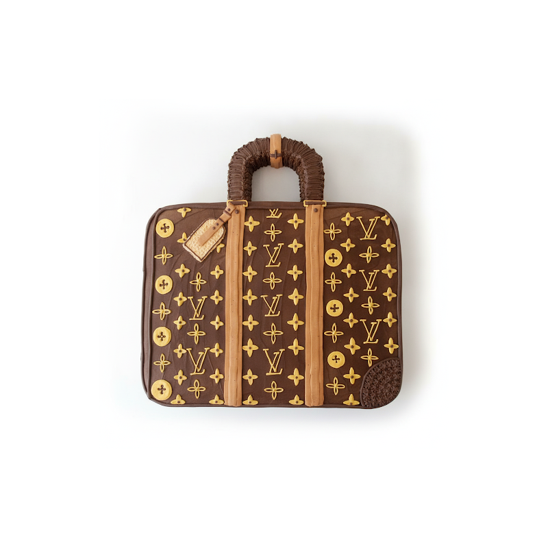 Louis Vuitton monogram luggage cake