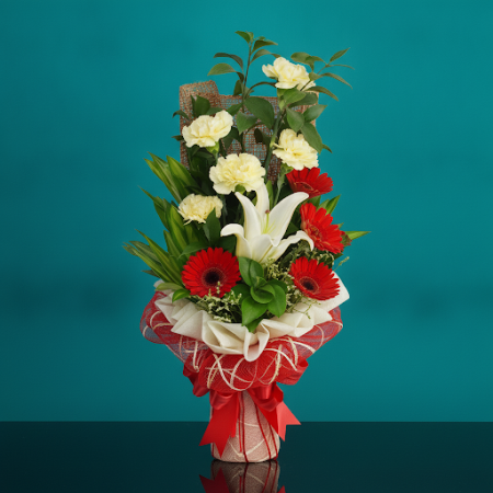  Rose & Lilies Bouquet – Elegant Mixed Flower Gift in Pattaya Bouquet of Flowers - Foto 3