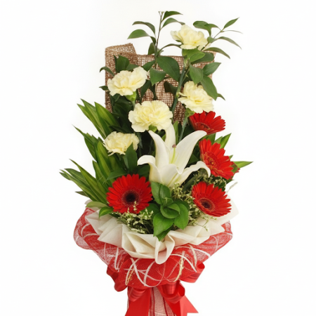  Rose & Lilies Bouquet – Elegant Mixed Flower Gift in Pattaya Bouquet of Flowers - Foto 8