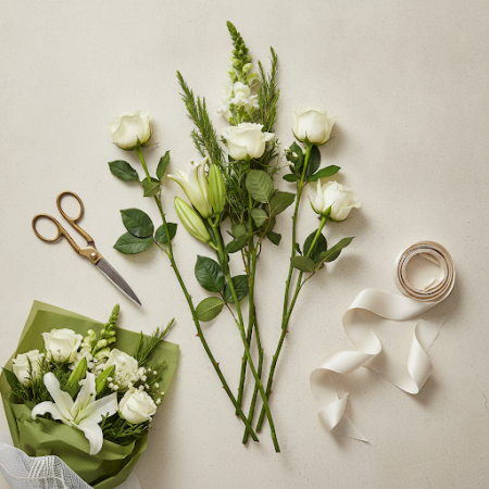 Rose & White Lily Bouquet – Elegant Mixed Flower Gift in Pattaya Rose & White Lily Bouquet – Elegant Mixed Flower Gift in Pattay