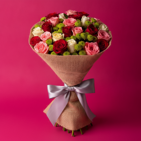 SWEET ROSEs MIX FULL COLOrs FLOWERS - 3 SWEET ROSEs MIX - FULL COLOrs FLOWERS | BukettLjus upp varje tillfälle med vår SWEET ROS