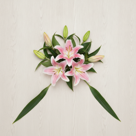 4 Pink Lilies Bouquet – Elegant Floral Gift in Pattaya 4 Pink Lilies Bouquet – Elegant Floral Gift in Pattaya