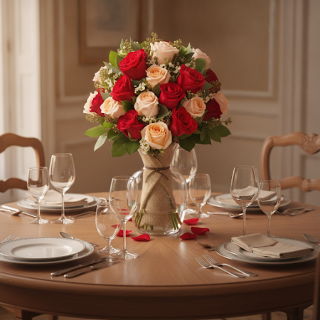 Mixed Roses Bouquet – Pink & Red Roses with Greenery in Pattaya Mixed Roses Bouquet – Pink & Red Roses with Greenery in Pattaya