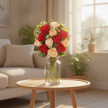 ROSE FLOWER MIX - 6 ROSE FLOWER MIX | Φρέσκα Μπουκέτα & Παράδοση ΛουλουδιώνΑνακαλύψτε την ομορφιά της ανθοδέσμης μας ROSE FLOWER