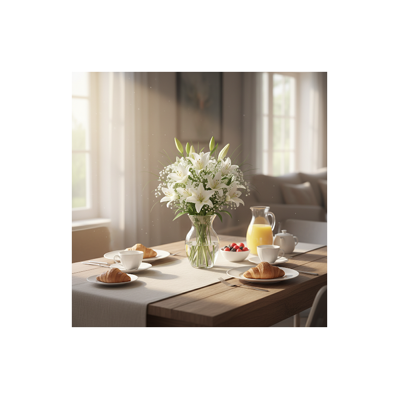 LILLY FLOWERS breakfast table