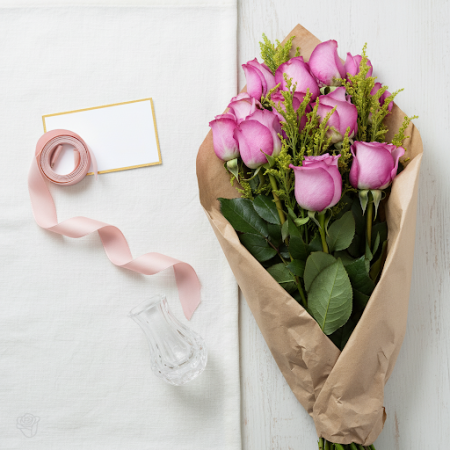 PINK ROSE FLOWER - 2 Pink Rose Flower Bouquet | Fresco e BelloIllumina qualsiasi occasione con il nostro straordinario bouquet d