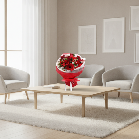 RED HOT FLOWER - 6 RED HOT FLOWER Bouquet | Fleurs fraîches livréesÉgayez n'importe quelle occasion avec notre bouquet RED HOT F