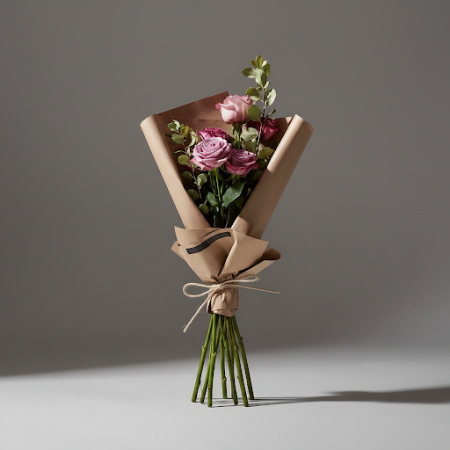  8 Purple‑Pink Roses Bouquet – Elegant Romantic Gift in Pattaya Bouquet of Flowers - Foto 3