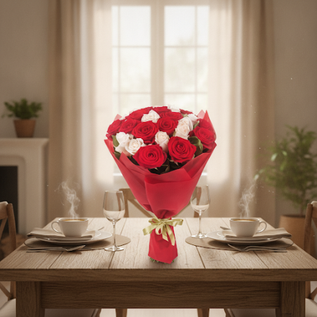 ROSE FLOWER - 9 ROSE FLOWER Bukett: Friske roser på nett | [Your Brand]Oppdag elegansen i vår ROSE FLOWER-bukett. Perfekt for en