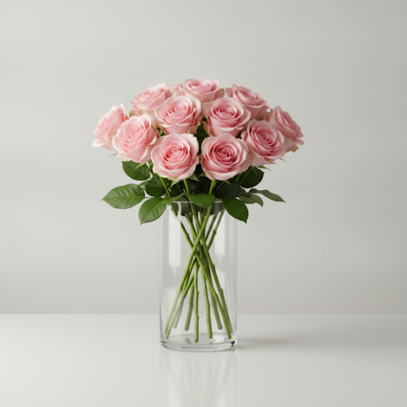 SWEET PINK ROSE FLOWER - 6 Sweet Pink Rose Flower Bouquet | Fresh Blooms