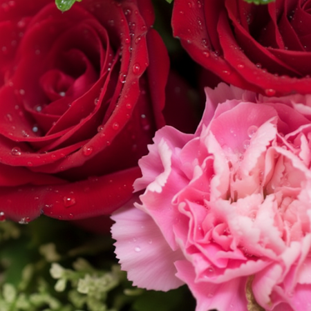 Mixed Bouquet – 5 Carnations & 10 Red Roses in Pattaya Mixed Bouquet – 5 Carnations & 10 Red Roses in Pattaya