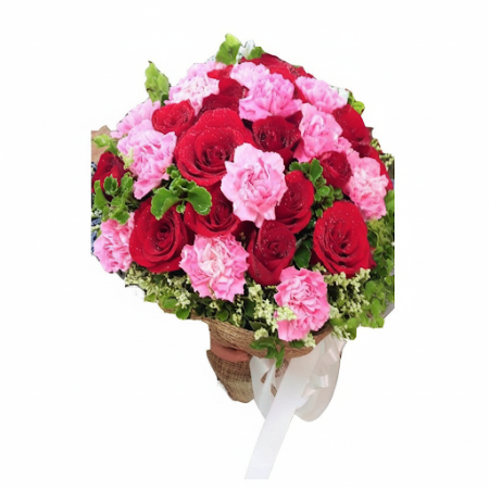 Mixed Bouquet – 5 Carnations & 10 Red Roses in Pattaya Mixed Bouquet – 5 Carnations & 10 Red Roses in Pattaya
