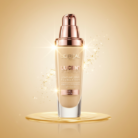 FOUNDATION LOREAL PARIS LUCENT MAGIQUE PURE LIGHT INFUSING PURE HONEY N5 - 6 L'Oréal Paris Lucent Magique N5 | FOUNDATION LOREAL