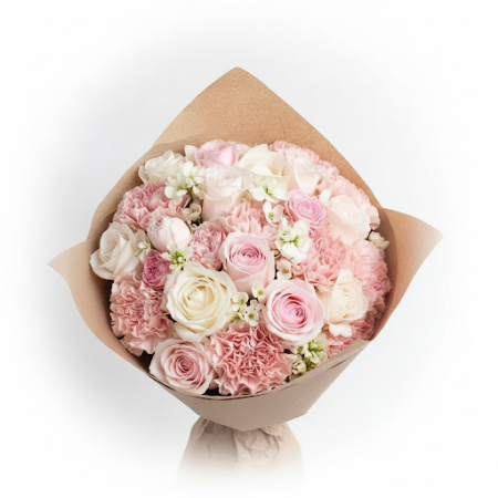 CARNATION WITH ROSE FLOWER - 7 Karnation & Ruusu Kimppu | Tuoreet Kukat VerkossaVirkistä jokainen tilaisuus upealla Carnation wi
