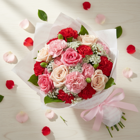 Mix Sweet & Rose Flower Bouquet | Fleurs fraîches