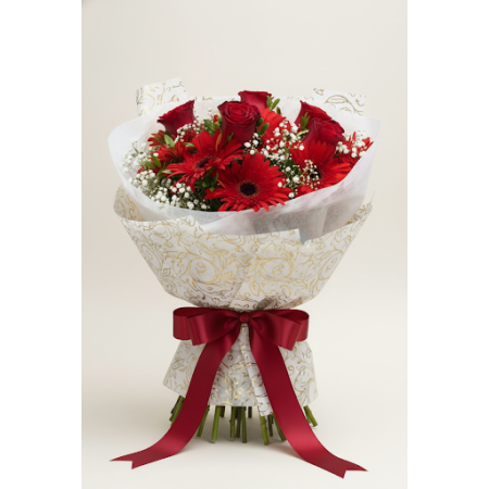 MIX  AND ROSE FLOWER - 6 Mix & Rose Flower Bouquet | Friske blomster online
