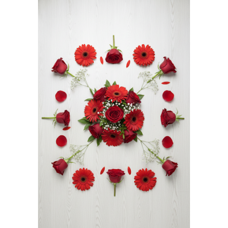 MIX  AND ROSE FLOWER - 7 Mix & Rose Flower Bouquet | Friske blomster online