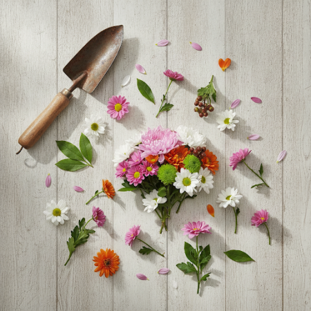 MIX FULL COLORS  FLOWER - 3 MIX FULL COLORS FLOWER BOUQUET