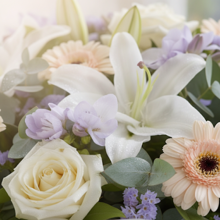  Pastel Elegance Bouquet – Timeless Floral Arrangement Bouquet of Flowers - Foto 5