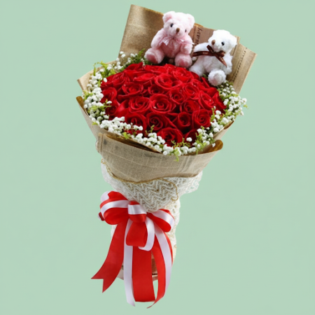 ช่อดอกไม้ Blooms 49 - 2 Blooms 49 ช่อดอกไม้พรีเมียม ดีไซน์หรู | บริการส่งดอกไม้พัทยา