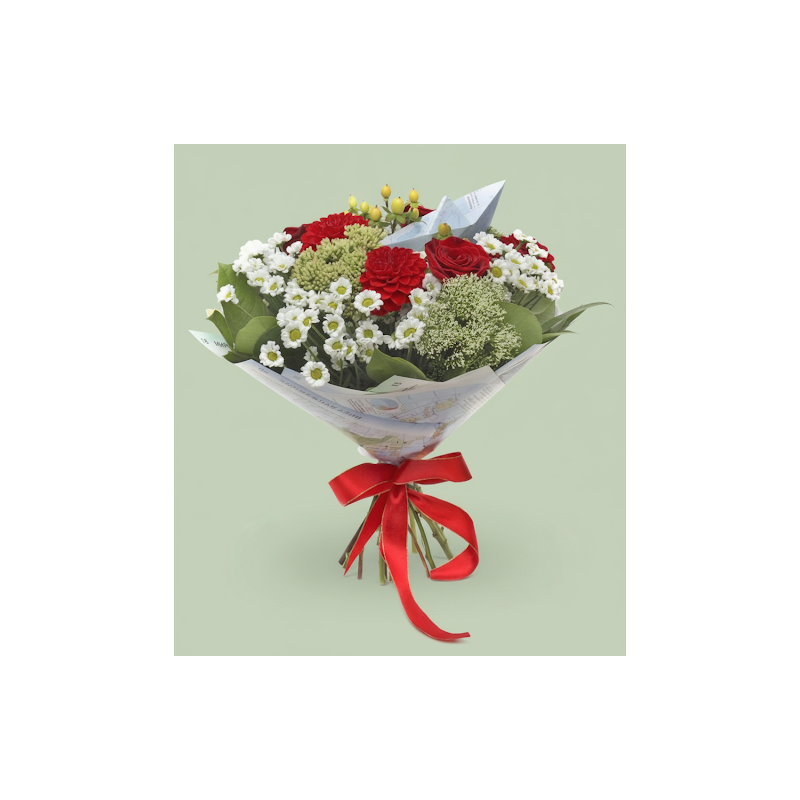Red Elegance Bouquet – Roses, Dahlias & Luxury Romantic Gift Red Elegance Bouquet – Roses, Dahlias & Luxury Romantic Gift