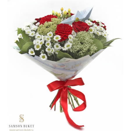 Red Elegance Bouquet – Roses, Dahlias & Luxury Romantic Gift Red Elegance Bouquet – Roses, Dahlias & Luxury Romantic Gift