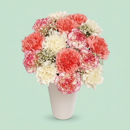 Luksus blomsterbuket i vase