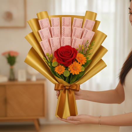 Rose money flower big (7500 bath ) - 11 Rose Money Flower Big | YstävänpäivälahjaYllätä rakkaasi upealla Rose Money Flowerilla! 