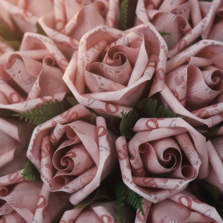 Rose money flower big size (15000 bth) - 9 Rose Money Flower - Big Size (15,000 THB) | San ValentinoSorprendi la tua persona ama