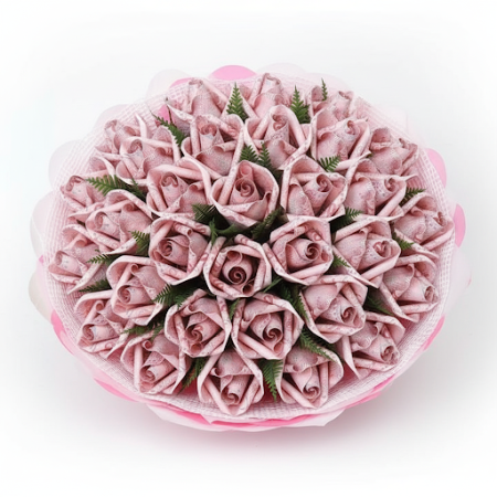 Rose money flower 5000 baht in bouquet - 11 Rose Money Flower Bouquet - Valentine's Gift