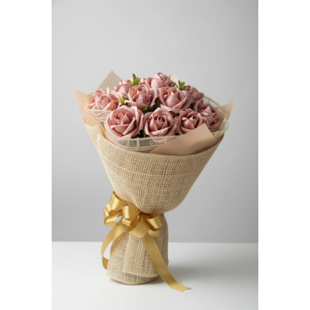 Rose money flower 5000 baht in bouquet - 17 Rose Money Flower Bouquet - Valentine's Gift