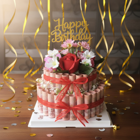 Cake money ( 10000 bth in cake) - 10 케이크 머니: 발렌타인 데이 선물 (10,000 THB)사랑하는 사람을 발렌타인 데이에 Cake money ( 10000 bth in cake)로 놀라게 해보세요!