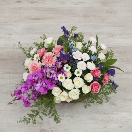 Basket of Flowers 04 | Fresh Flower Baskets
