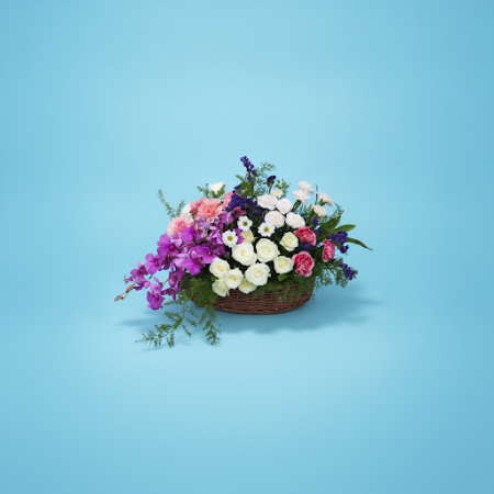 Basket of Flowers 04 | Fresh Flower Baskets