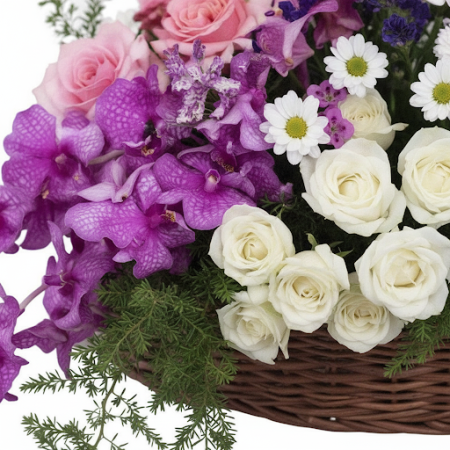 Basket of Flowers 04 | Fresh Flower Baskets